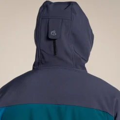 Unisex Expert Active Hooded Softshell Jacket | Poseidon Blue / Dark Navy