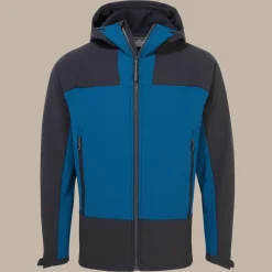 Unisex Expert Active Hooded Softshell Jacket | Poseidon Blue / Dark Navy