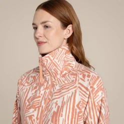 Women's Annjela Half Zip Fleece | Clay Print