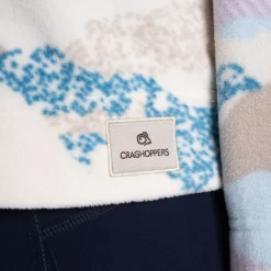 Women's Annjela Half Zip Fleece | Ecru Print