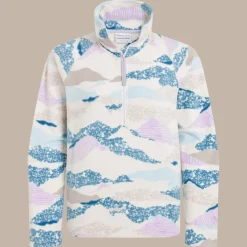 Women's Annjela Half Zip Fleece | Ecru Print