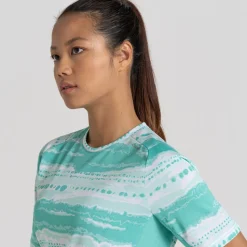 Women's Dynamic Pro Short Sleeve T-Shirt | Ocean Green Print