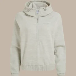 Women's Esk Hooded Half Zip Fleece | Lunar Grey