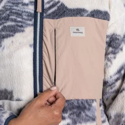 Women's Grange Half Zip Fleece | Ecru Print