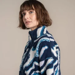 Women's Kidsy Full Zip Fleece | Dark Sapphire Print