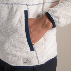 Women's Laia Hooded Half Zip Fleece | Ecru