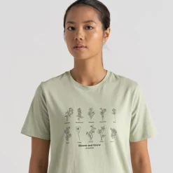 Women's Malibo Short Sleeved T-Shirt | Bud Green Bloom