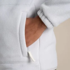 Women's Mari Full Zip Hooded Fleece | Light Grey Marl