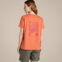 Women's National Trust Bistort Short Sleeved T-Shirt | Red Sandstone