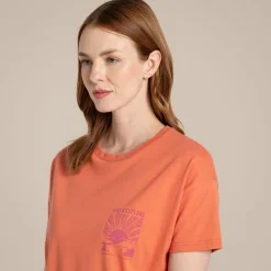 Women's National Trust Bistort Short Sleeved T-Shirt | Red Sandstone