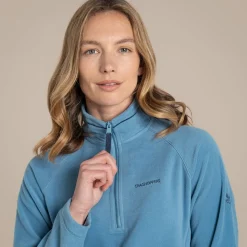Women's National Trust Miska Half Zip Fleece | Light Denim