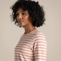 Women's NosiLife Akona Long Sleeved Top | Clay Stripe