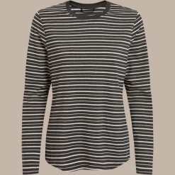 Women's NosiLife Akona Long Sleeved Top | Charcoal Stripe