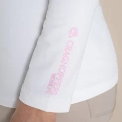 Women's NosiLife Golf Long Sleeved Mock Neck Top | White