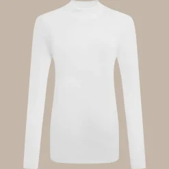 Women's NosiLife Golf Long Sleeved Mock Neck Top | White