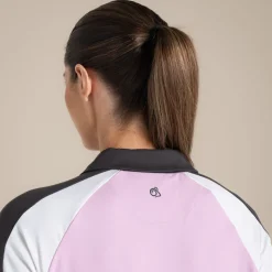 Women's NosiLife Hazelmere Golf Short Sleeved Polo Top | Orchid / White