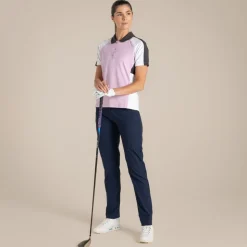 Women's NosiLife Hazelmere Golf Short Sleeved Polo Top | Orchid / White
