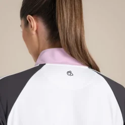 Women's NosiLife Ivybridge Golf Half Zip Top | White / Dark Iron