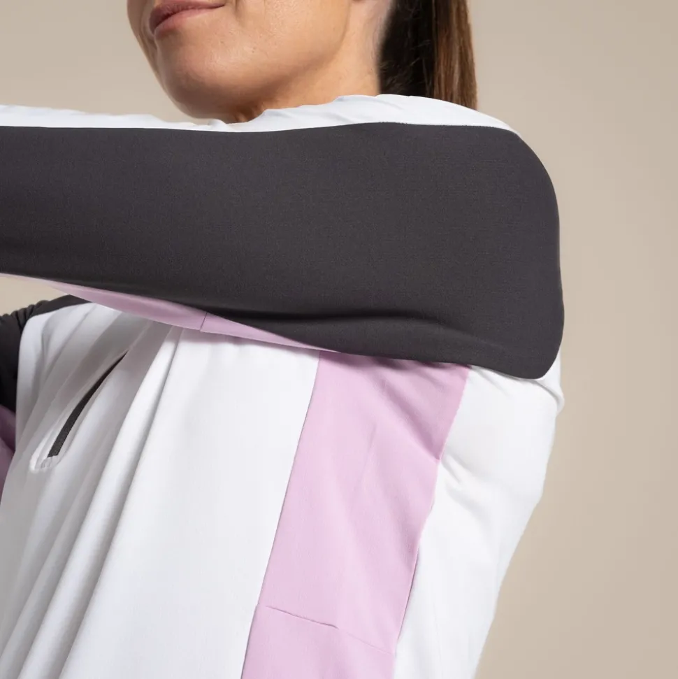 Women's NosiLife Ivybridge Golf Half Zip Top | White / Dark Iron