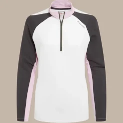 Women's NosiLife Ivybridge Golf Half Zip Top | White / Dark Iron