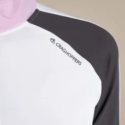 Women's NosiLife Ivybridge Golf Half Zip Top | White / Dark Iron