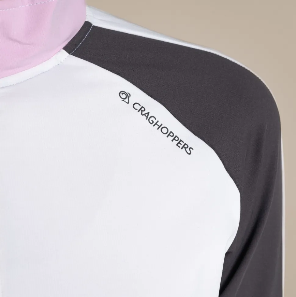 Women's NosiLife Ivybridge Golf Half Zip Top | White / Dark Iron