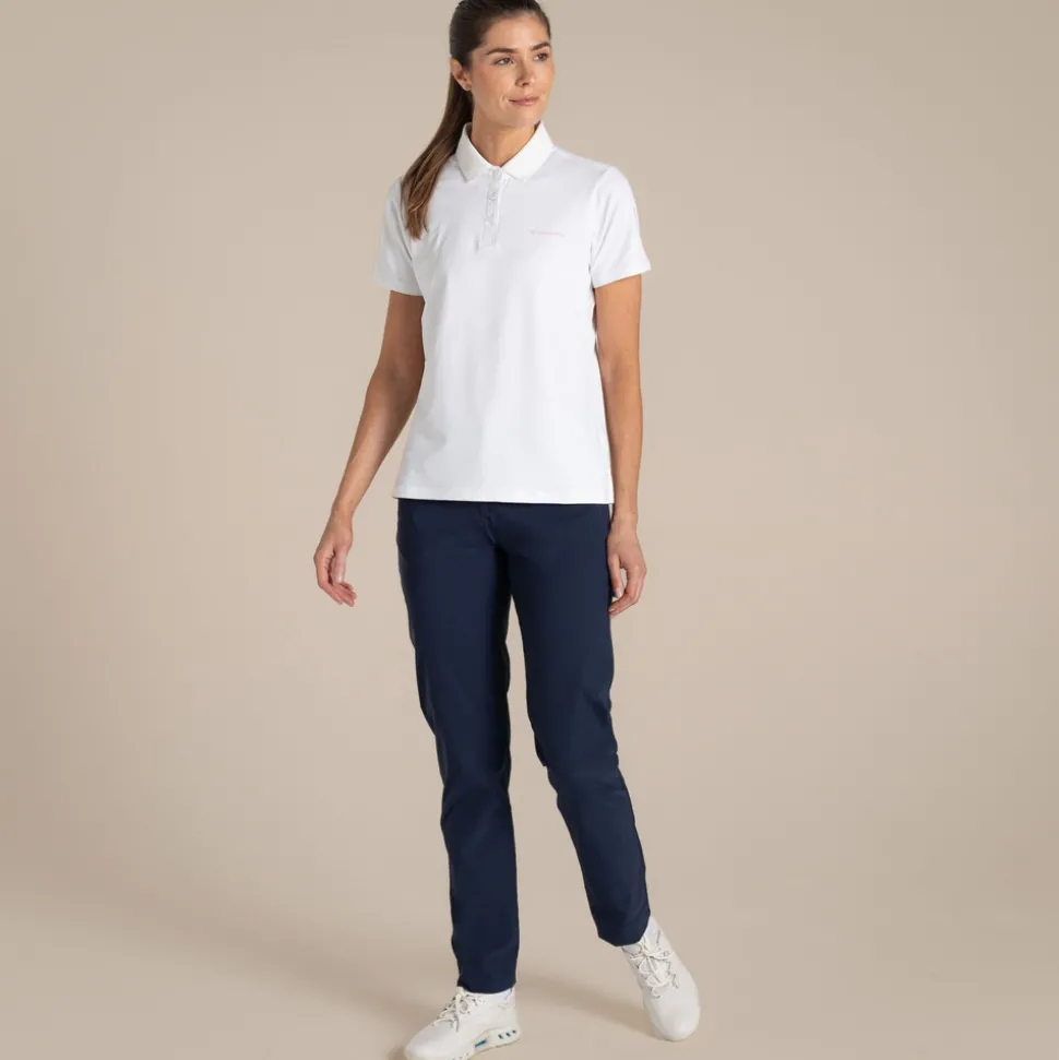 Women's NosiLife Thornbury Golf Short Sleeved Polo Top | White