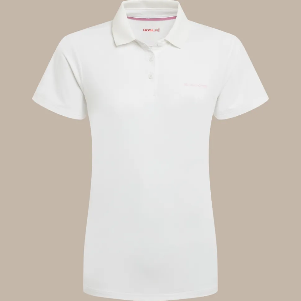 Women's NosiLife Thornbury Golf Short Sleeved Polo Top | White