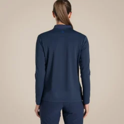 Women's NosiLife Thornbury Golf Long Sleeved Polo Top | Blue Navy