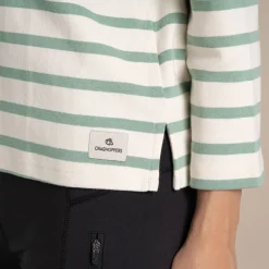 Women's Painne Long Sleeve Top | Pale Pistachio Stripe