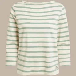Women's Painne Long Sleeve Top | Pale Pistachio Stripe