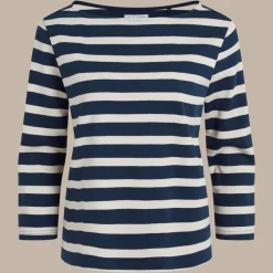 Women's Pavey Long Sleeved Top | Blue Navy Stripe