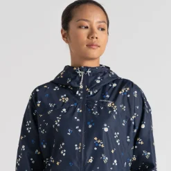 Women's Sariah Waterproof Jacket | Blue Navy Print