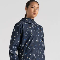 Women's Sariah Waterproof Jacket | Blue Navy Print