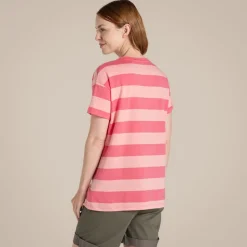 Women's Yago Short Sleeved Top | Coral Reef Stripe