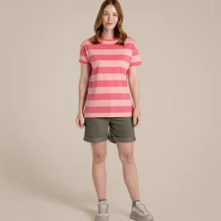 Women's Yago Short Sleeved Top | Coral Reef Stripe