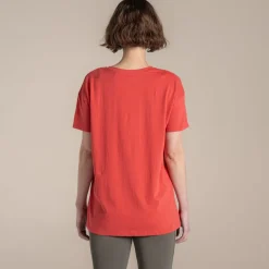 Women's Yago Short Sleeved Top | Compote Red